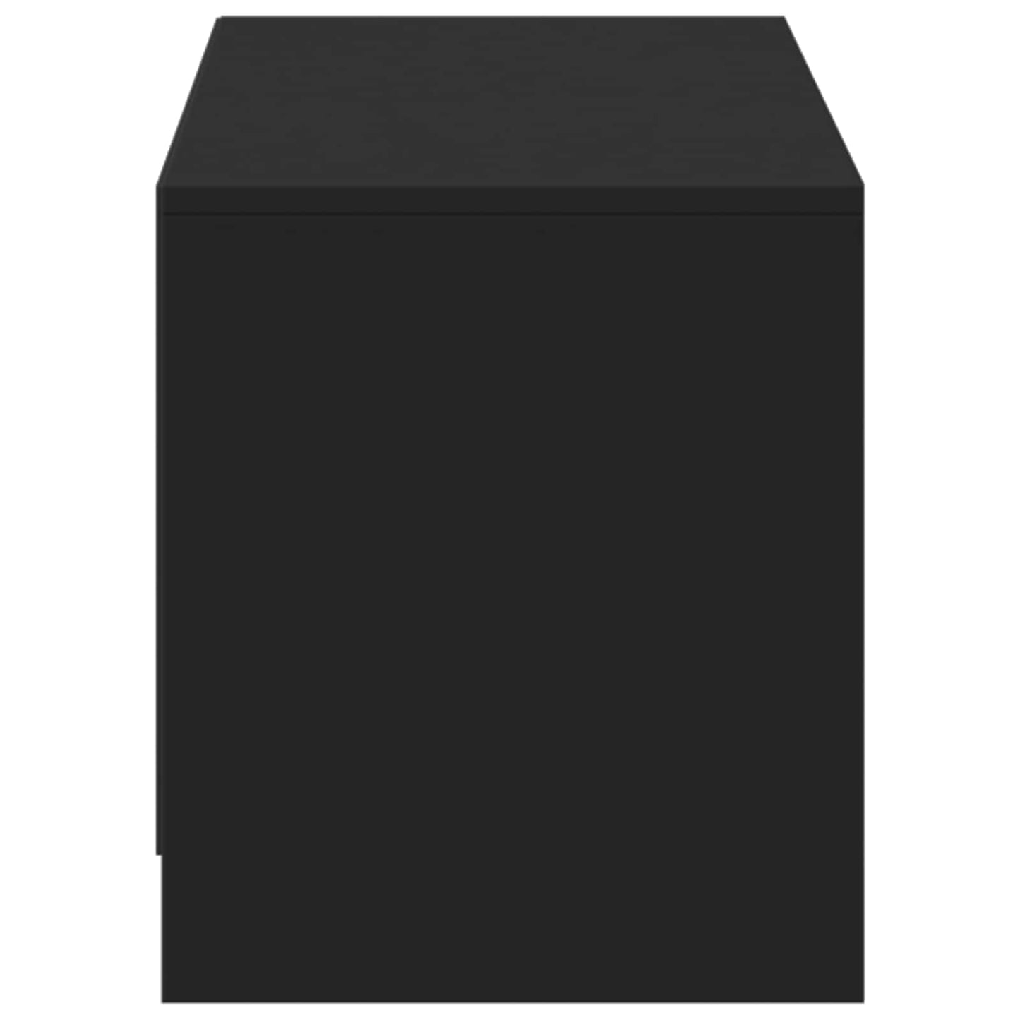 TV Cabinet with LED Black 140 x 34 x 40 cm Engineered Wood