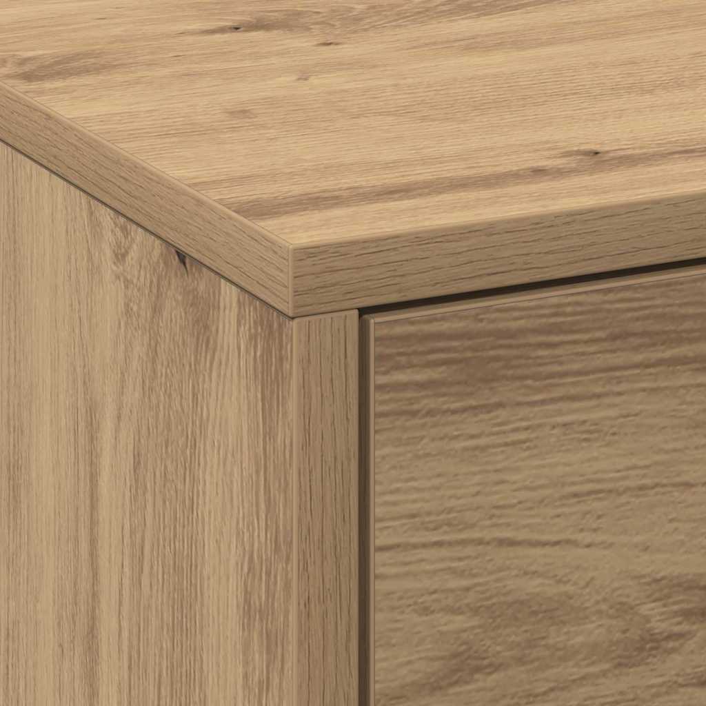 TV Cabinet with LED with Drawer Artisian Oak 140 x 34 x 40 cm