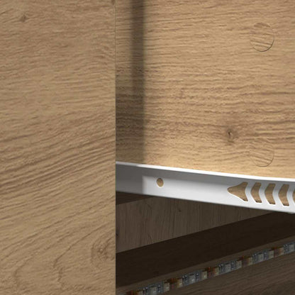 TV Cabinet with LED with Drawer Artisian Oak 140 x 34 x 40 cm