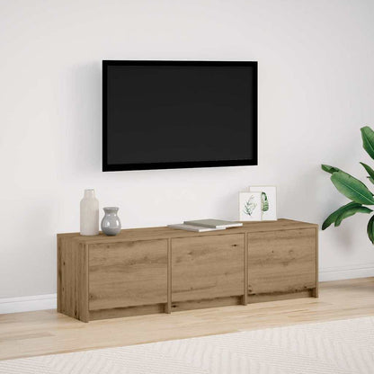 TV Cabinet with LED with Drawer Artisian Oak 140 x 34 x 40 cm