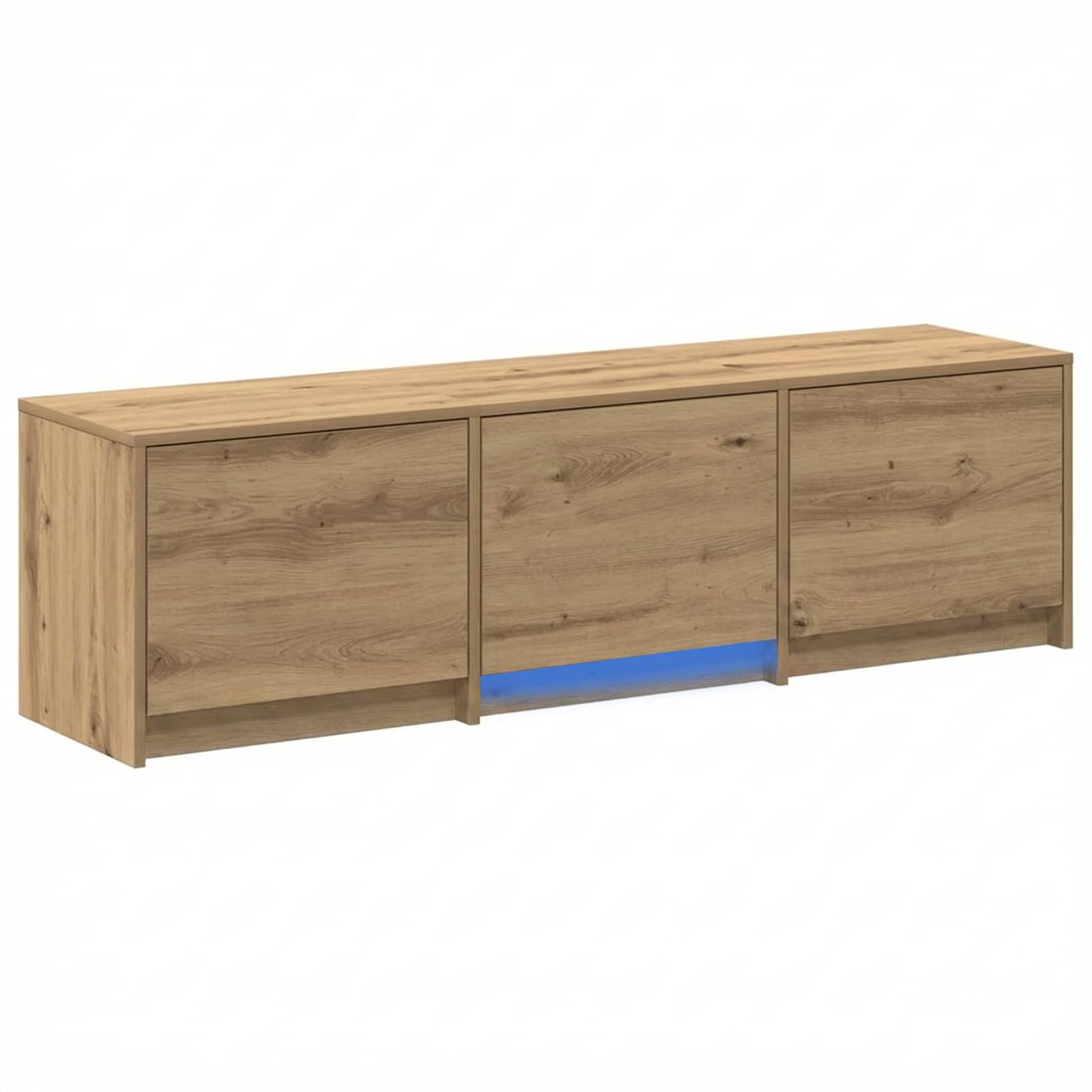 TV Cabinet with LED with Drawer Artisian Oak 140 x 34 x 40 cm