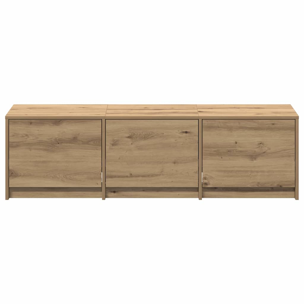 TV Cabinet with LED 140 x 34 x 40 cm Artisian Oak