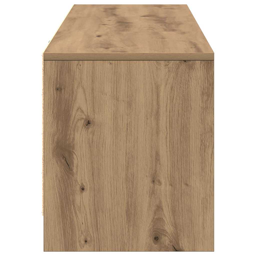 TV Cabinet with LED with Drawer Artisian Oak 140 x 34 x 40 cm