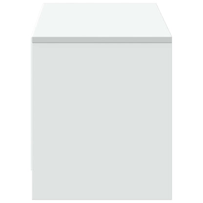 TV Cabinet with LED White 140 x 34 x 40 cm Engineered Wood