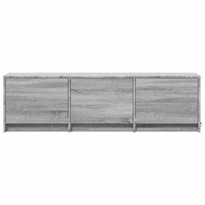 TV Cabinet with LED with LED Grey Sonoma 140 x 34 x 40 cm