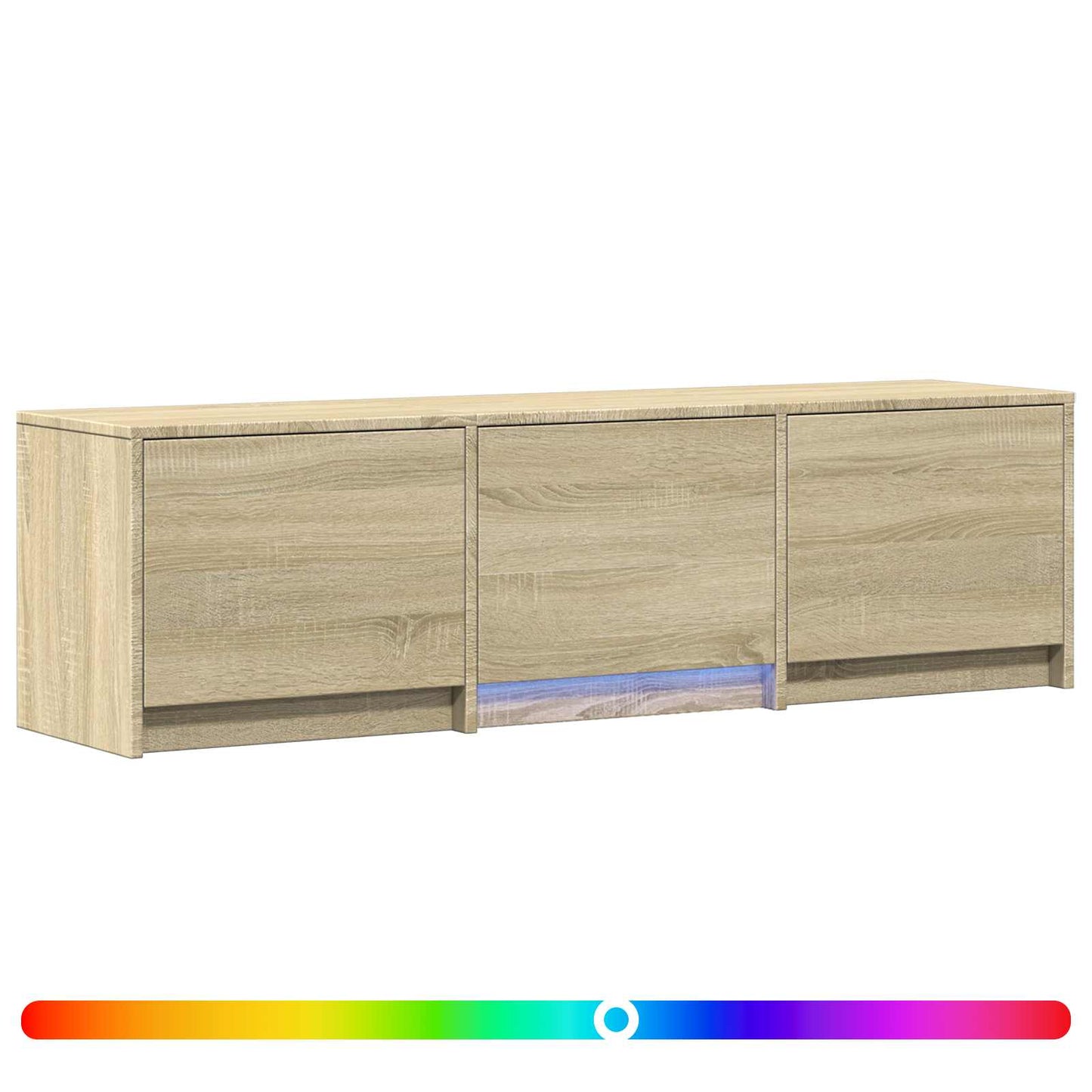 TV Cabinet with LED Sonoma Oak 140 x 34 x 40 cm Engineered Wood