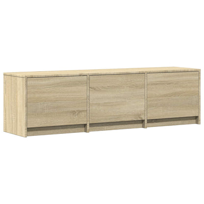 TV Cabinet with LED Sonoma Oak 140 x 34 x 40 cm Engineered Wood