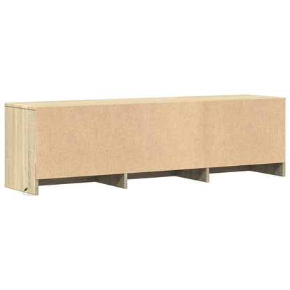 TV Cabinet with LED Sonoma Oak 140 x 34 x 40 cm Engineered Wood