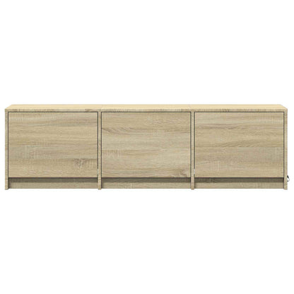 TV Cabinet with LED Sonoma Oak 140 x 34 x 40 cm Engineered Wood