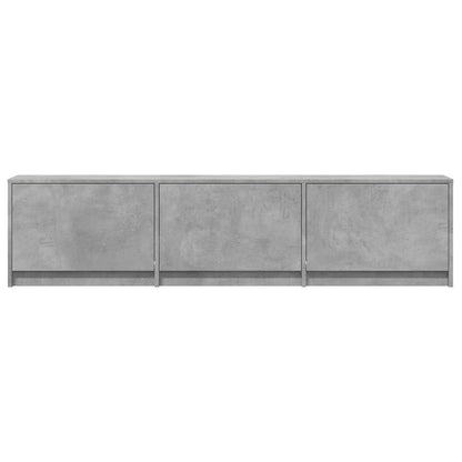 TV Cabinet with LED with LED Concrete Grey 165 x 34 x 40 cm