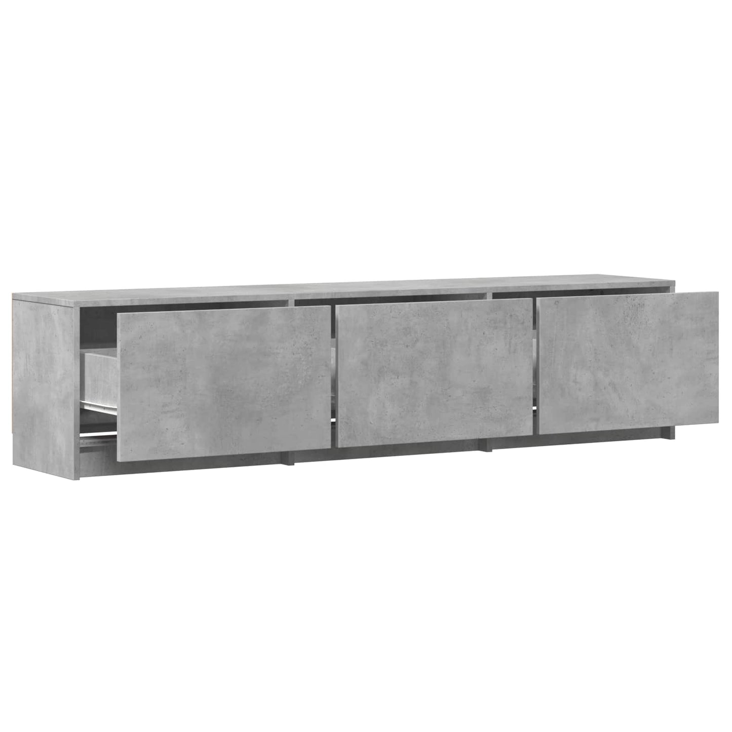 TV Cabinet with LED with LED Concrete Grey 165 x 34 x 40 cm