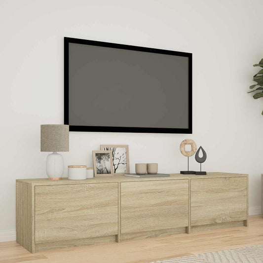 TV Cabinet with LED 165 x 34 x 40 cm Sonoma Oak Engineered Wood
