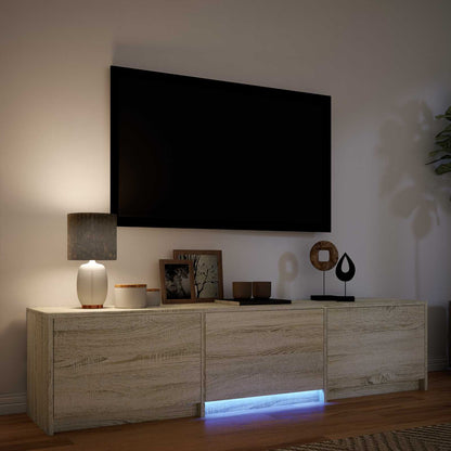 TV Cabinet with LED 165 x 34 x 40 cm Sonoma Oak Engineered Wood