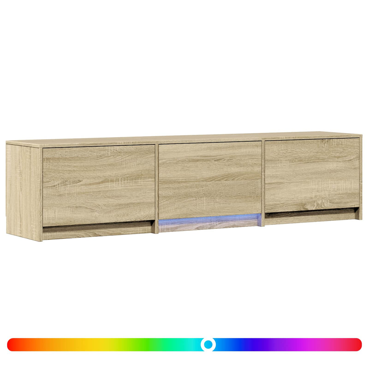 TV Cabinet with LED 165 x 34 x 40 cm Sonoma Oak Engineered Wood