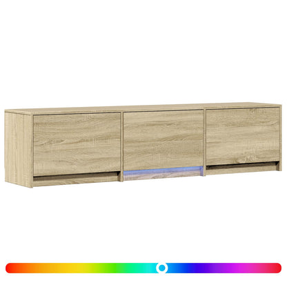 TV Cabinet with LED 165 x 34 x 40 cm Sonoma Oak Engineered Wood