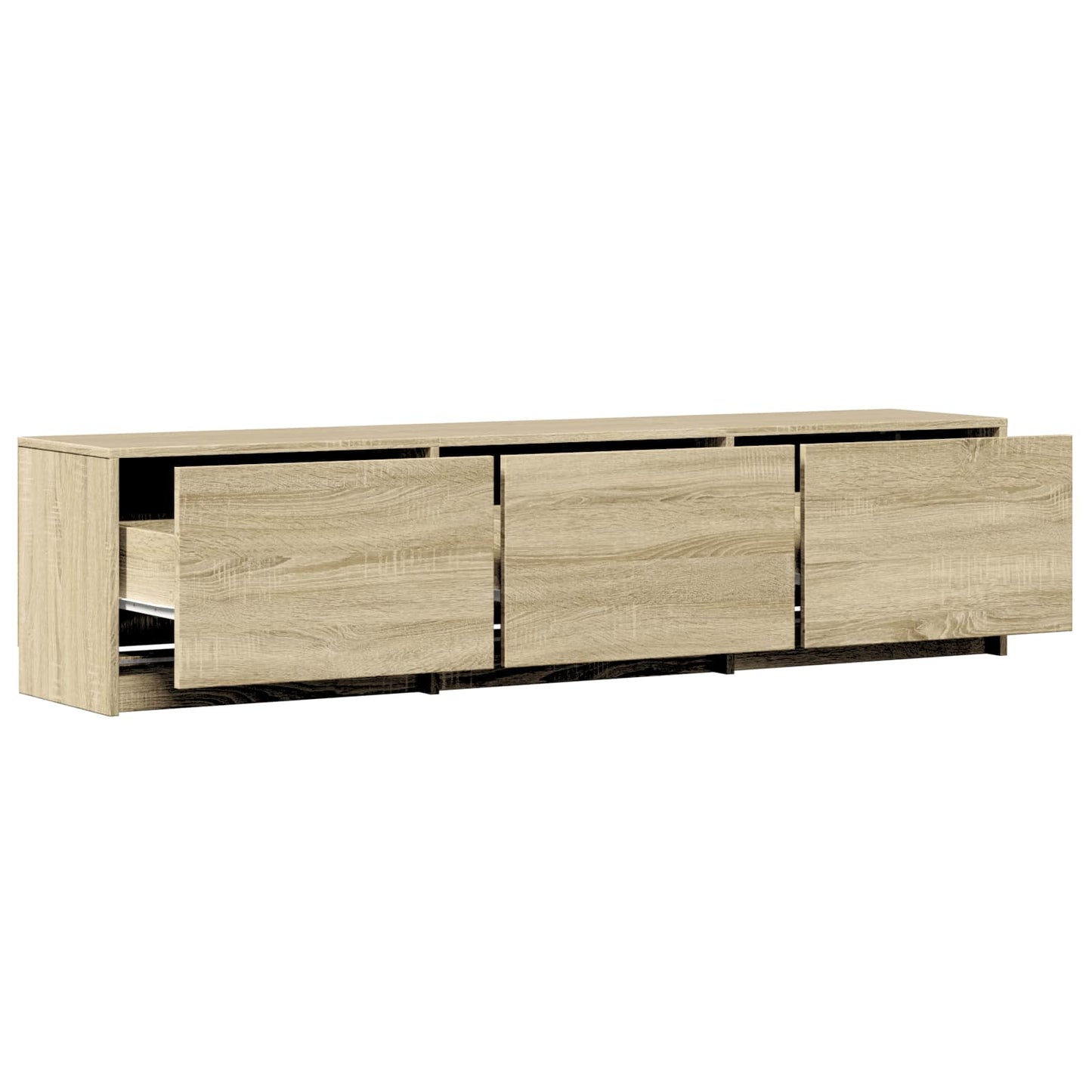 TV Cabinet with LED Sonoma Oak 165 x 34 x 40 cm Engineered Wood