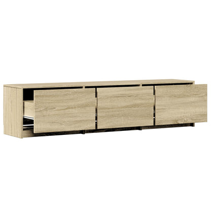 TV Cabinet with LED 165 x 34 x 40 cm Sonoma Oak Engineered Wood