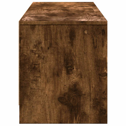 TV Cabinet with LED 165 x 34 x 40 cm Smoked Oak Engineered Wood