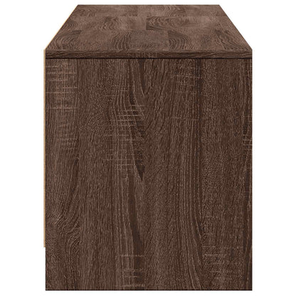 TV Cabinet with LED Brown Oak 165 x 34 x 40 cm Engineered Wood