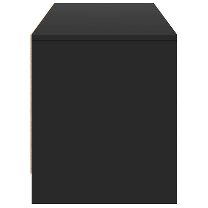 TV Cabinet with LED Black 165 x 34 x 40 cm Engineered Wood