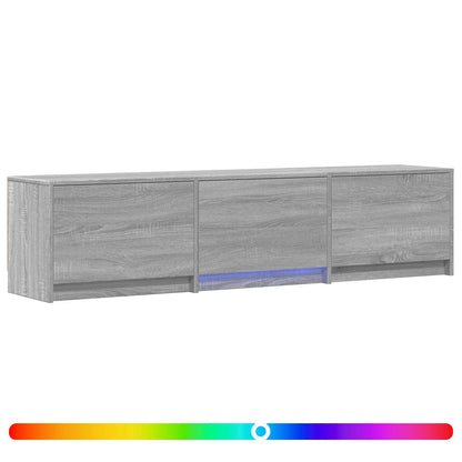 TV Cabinet with LED with LED Grey Sonoma 165 x 34 x 40 cm