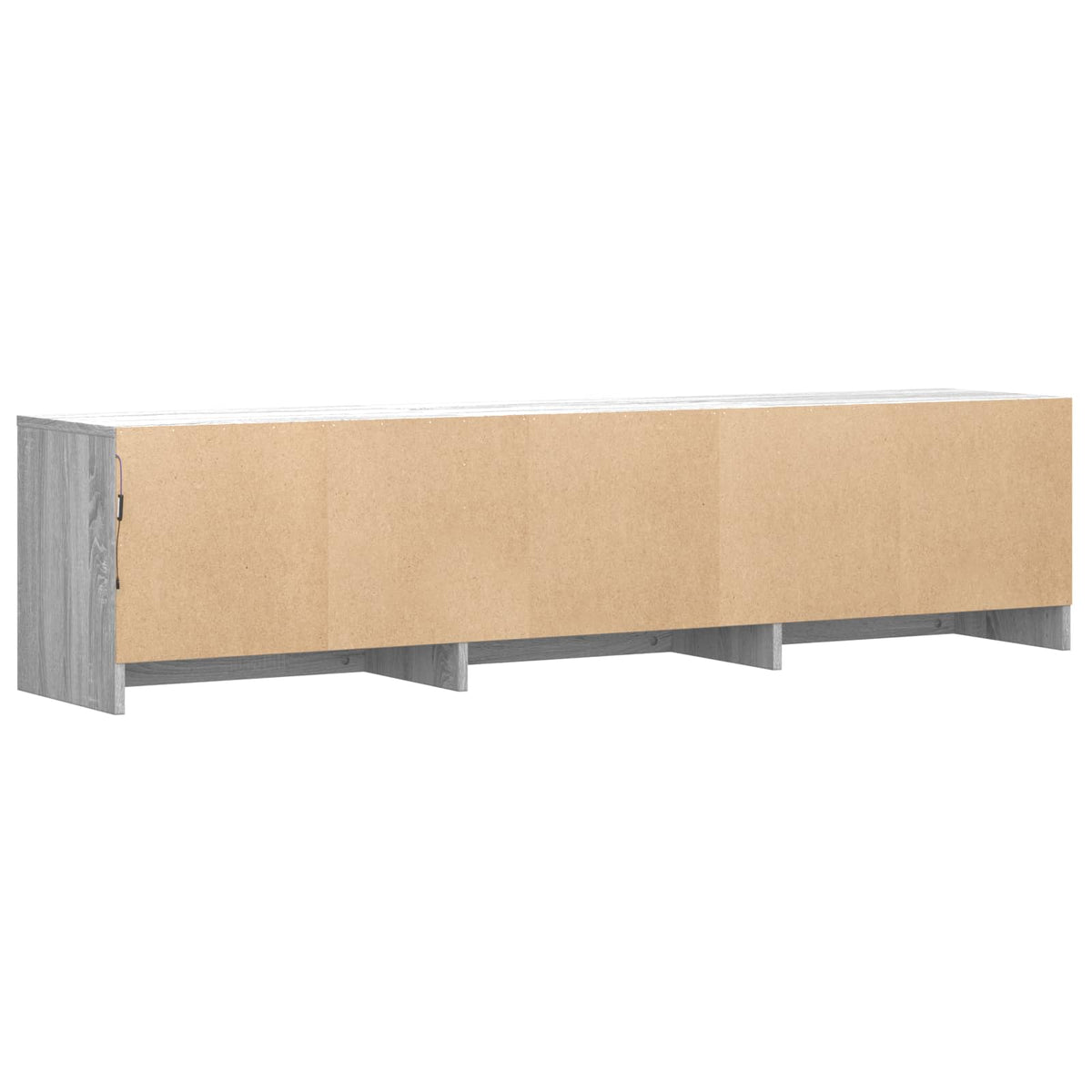 TV Cabinet with LED 165x34x40 cm Grey Sonoma Engineered Wood