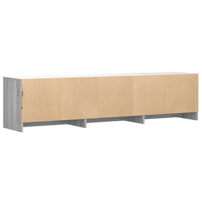 TV Cabinet with LED 165x34x40 cm Grey Sonoma Engineered Wood