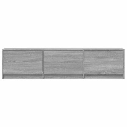 TV Cabinet with LED 165x34x40 cm Grey Sonoma Engineered Wood