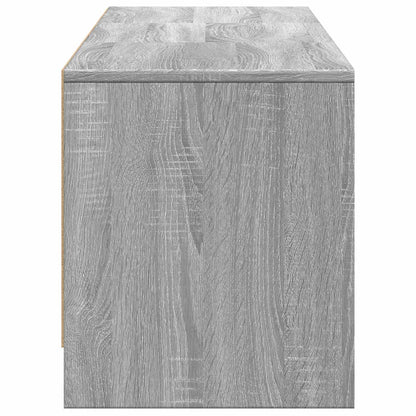 TV Cabinet with LED 165x34x40 cm Grey Sonoma Engineered Wood