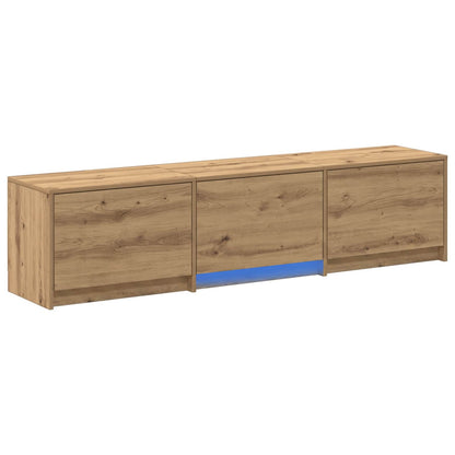 TV Cabinet with LED with Drawer Artisian Oak 165 x 34 x 40 cm