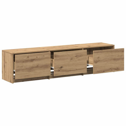 TV Cabinet with LED with Drawer Artisian Oak 165 x 34 x 40 cm