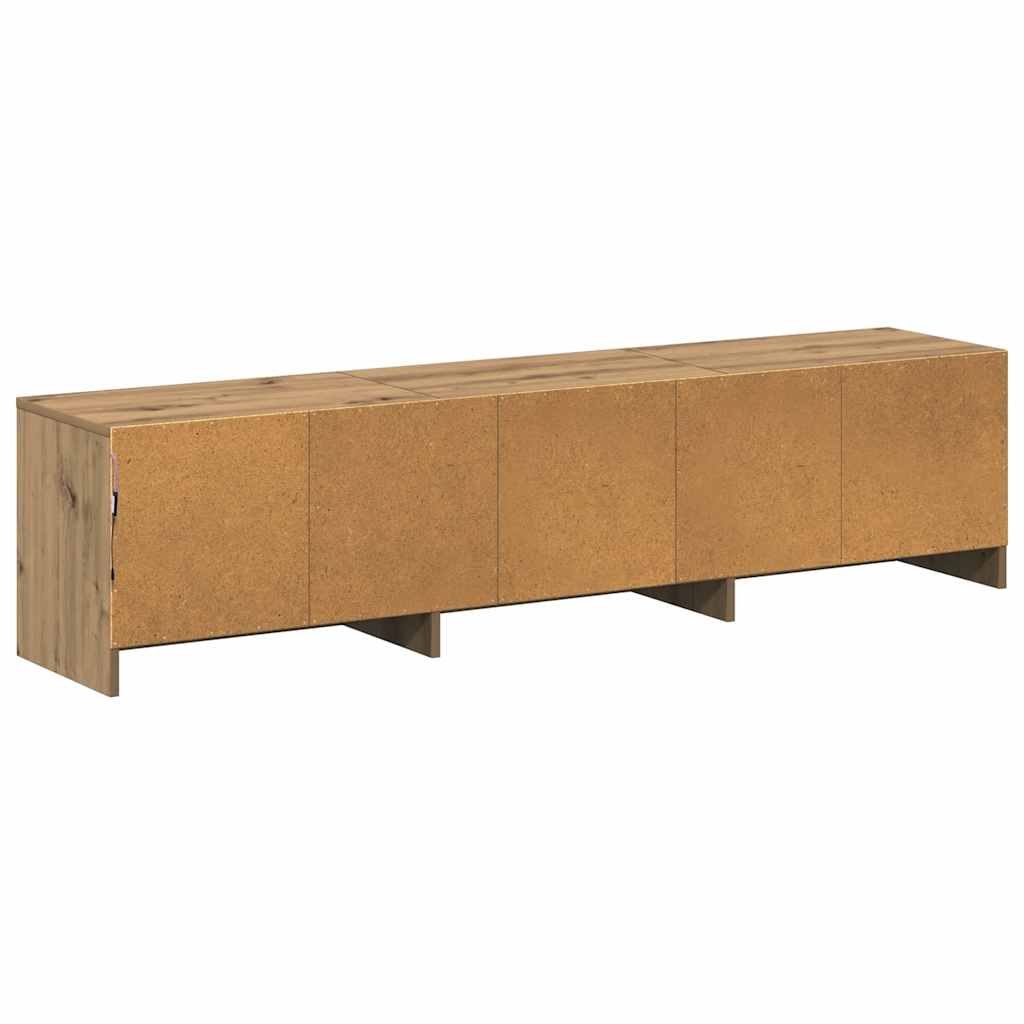 TV Cabinet with LED 165 x 34 x 40 cm Artisian Oak