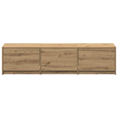 TV Cabinet with LED with Drawer Artisian Oak 165 x 34 x 40 cm