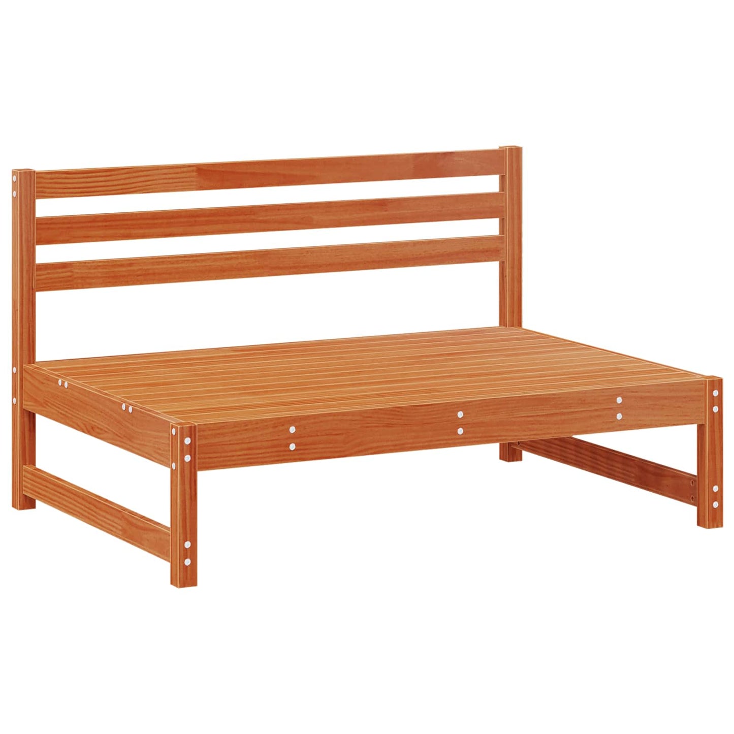Garden Lounge Set 6 pcs Wax Brown Solid Pine Wood
