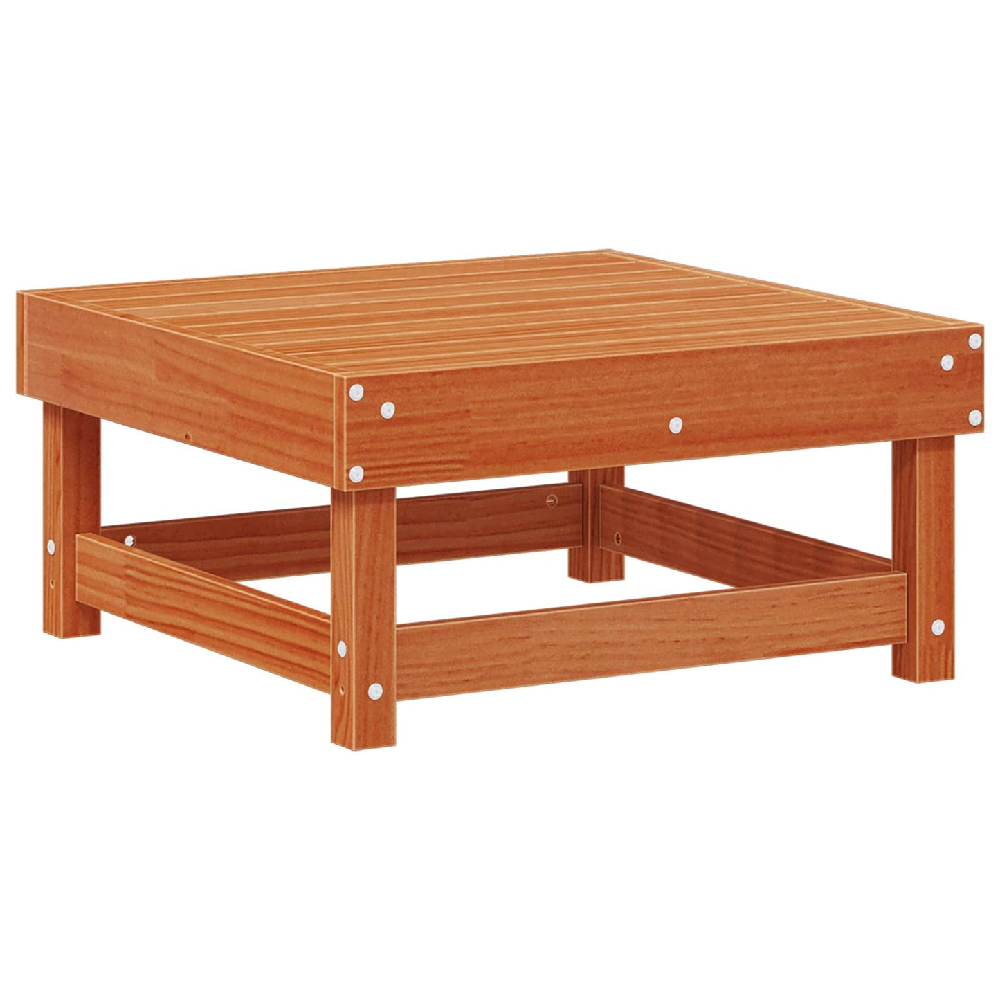 Garden Lounge Set 5 pcs Wax Brown Solid Pine Wood