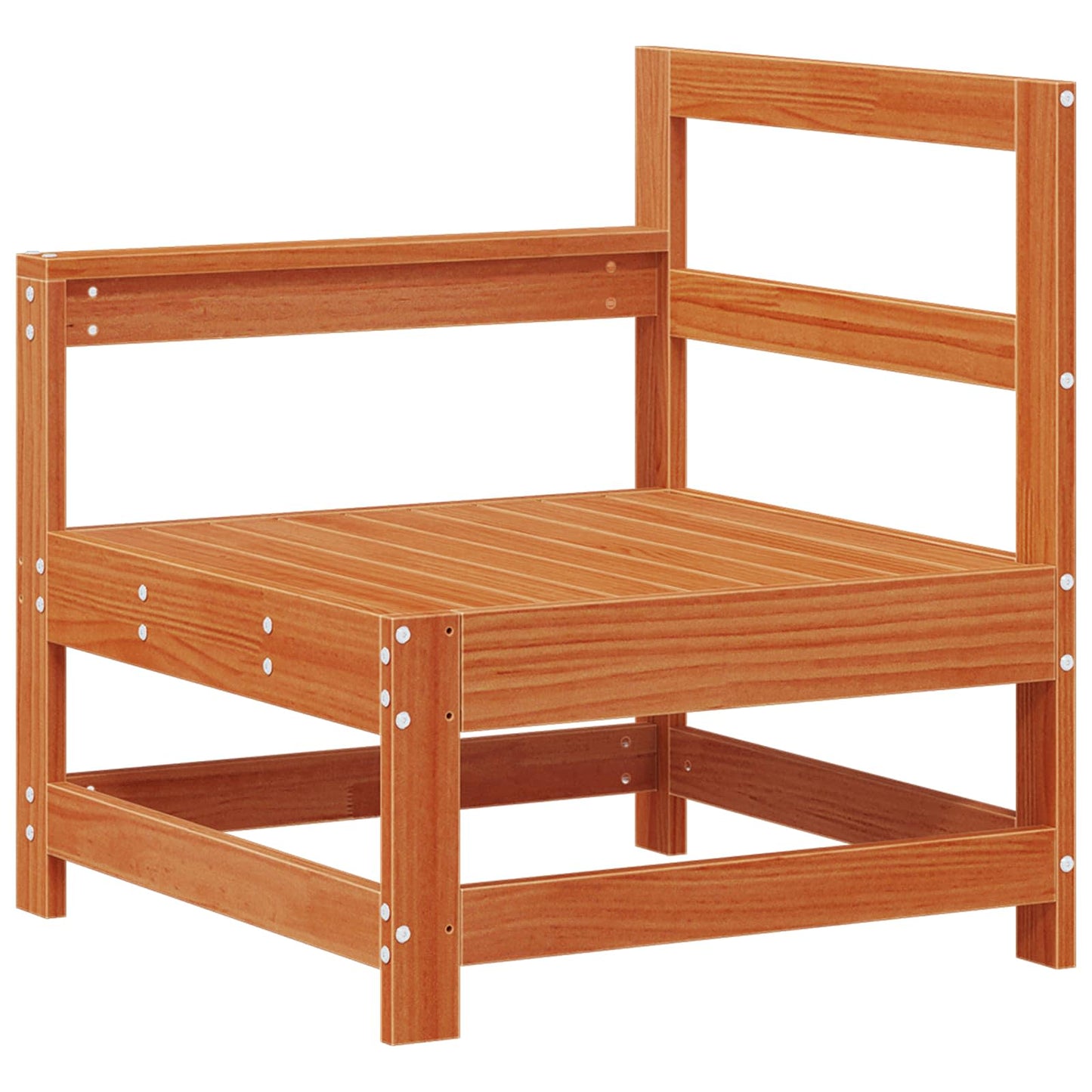 Garden Lounge Set 6 pcs Wax Brown Solid Pine Wood