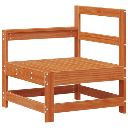 Garden Lounge Set 6 pcs Wax Brown Solid Pine Wood