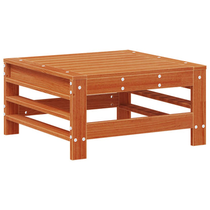 Garden Lounge Set 7 pcs Wax Brown Solid Pine Wood