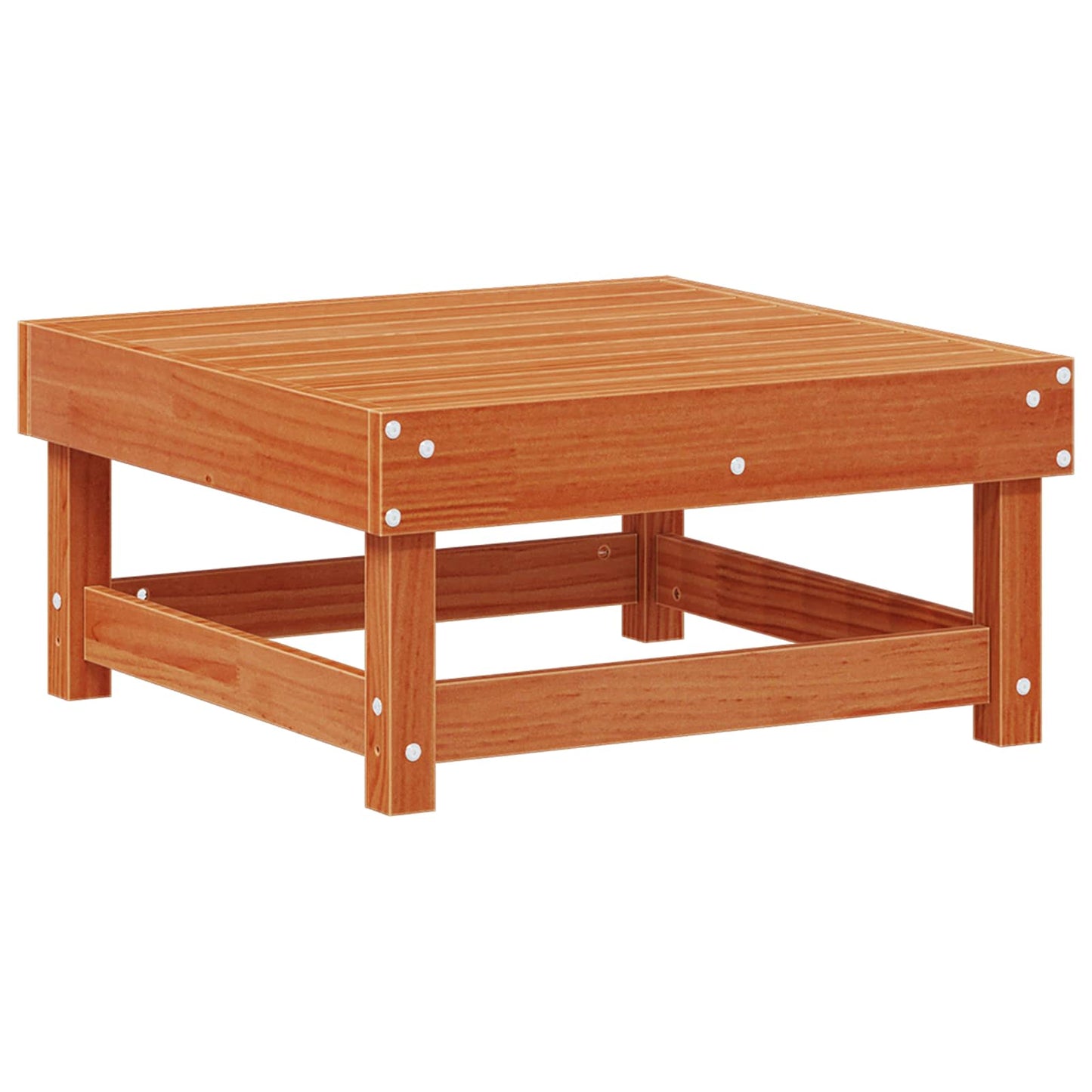 Garden Lounge Set 5 pcs Wax Brown Solid Pine Wood