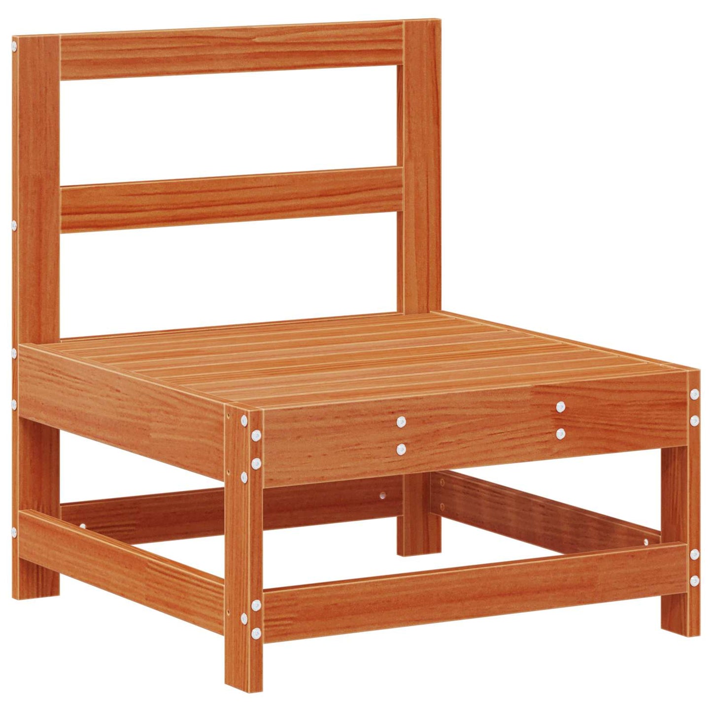 Garden Lounge Set 7 pcs Wax Brown Solid Pine Wood