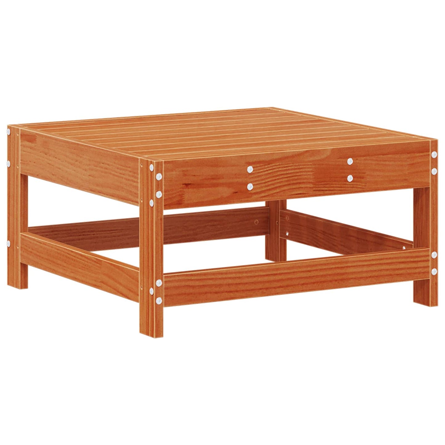 Garden Lounge Set 7 pcs Wax Brown Solid Pine Wood