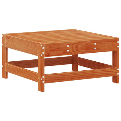 Garden Lounge Set 7 pcs Wax Brown Solid Pine Wood