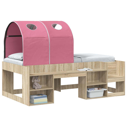 Bed Tunnel 2 pcs Pink 211 x 52.5 x 2 cm Polyester