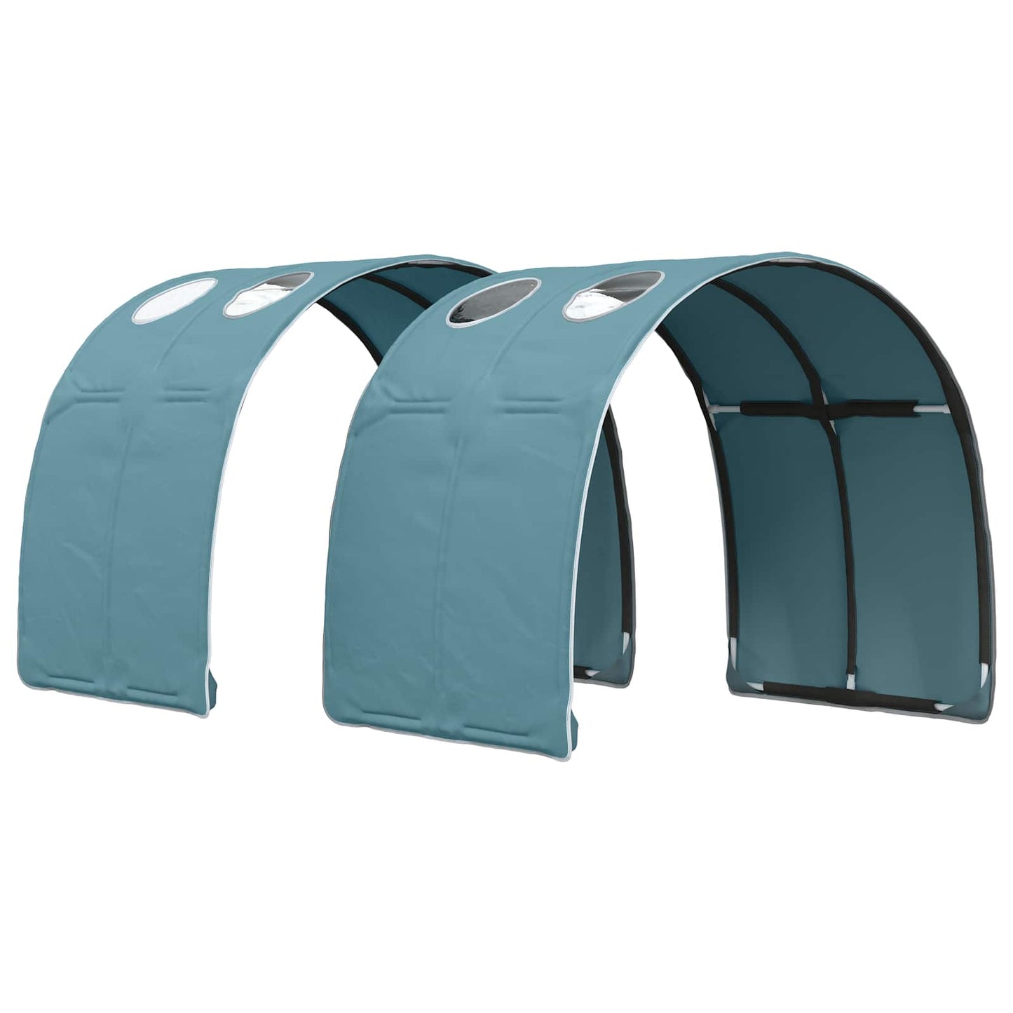 Bed Tunnel 2 pcs Light Blue 211 x 67.5 x 2 cm Polyester