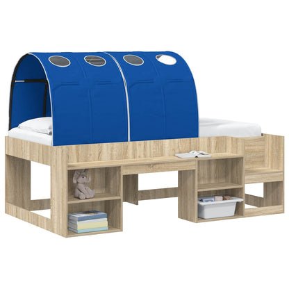 Bed Tunnel 2 pcs Blue 211 x 67.5 x 2 cm Polyester