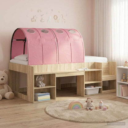 Bed Tunnel 2 pcs Pink 211 x 67.5 x 2 cm Polyester