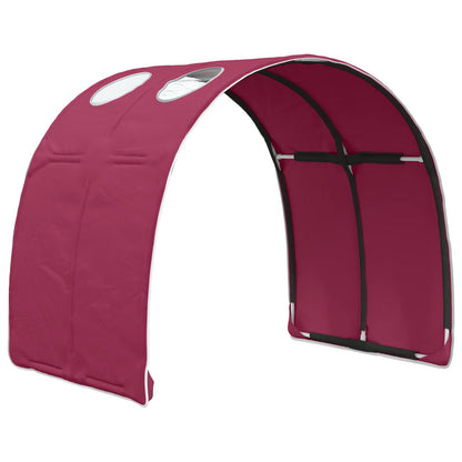 Bed Tunnel 2 pcs Red 211 x 67.5 x 2 cm Polyester