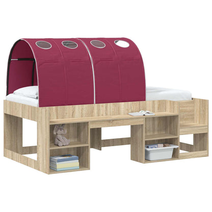 Bed Tunnel 2 pcs Red 211 x 67.5 x 2 cm Polyester
