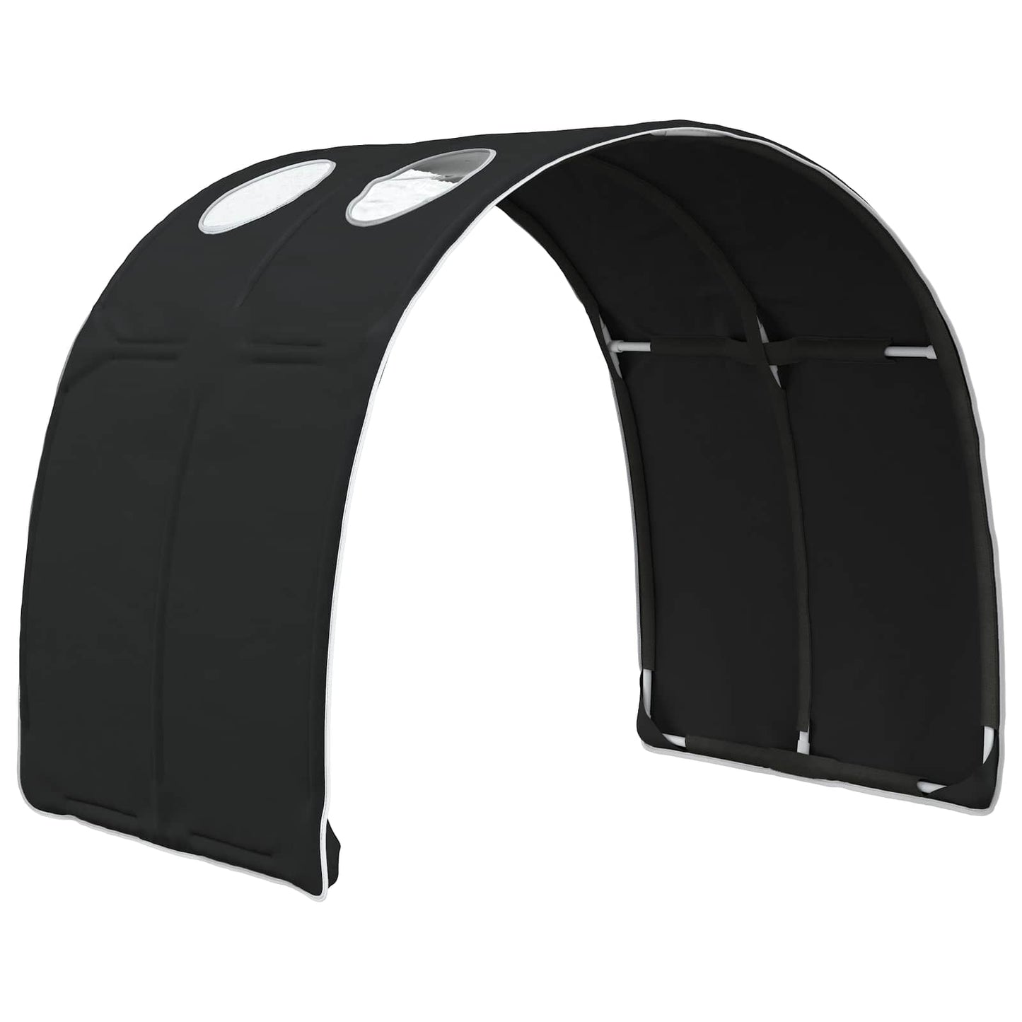 Bed Tunnel 2 pcs Black 211 x 67.5 x 2 cm Polyester