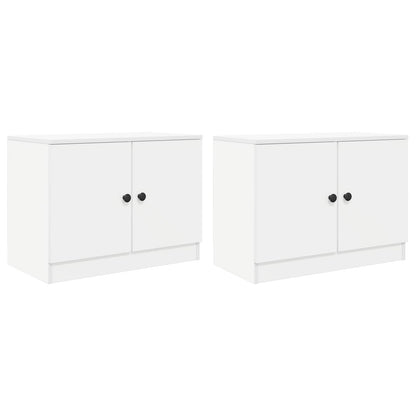 Storage Cabinet for Loft Bed 2 pcs White 66 x 35 x 48 cm